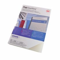 GBC PolyClearView Binding Covers, 350 micron, A4, Clear Matt, Pack of 100, IB387166