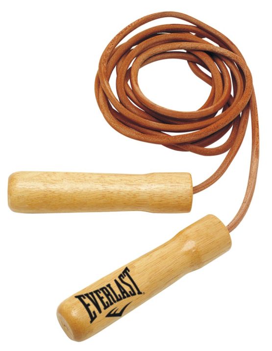 Everlast Leather Jump Rope (Non Weighted Handles)