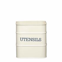 KitchenCraft Living Nostalgia Metal Kitchen Utensil Holder, 15 x 16 cm - Antique Cream