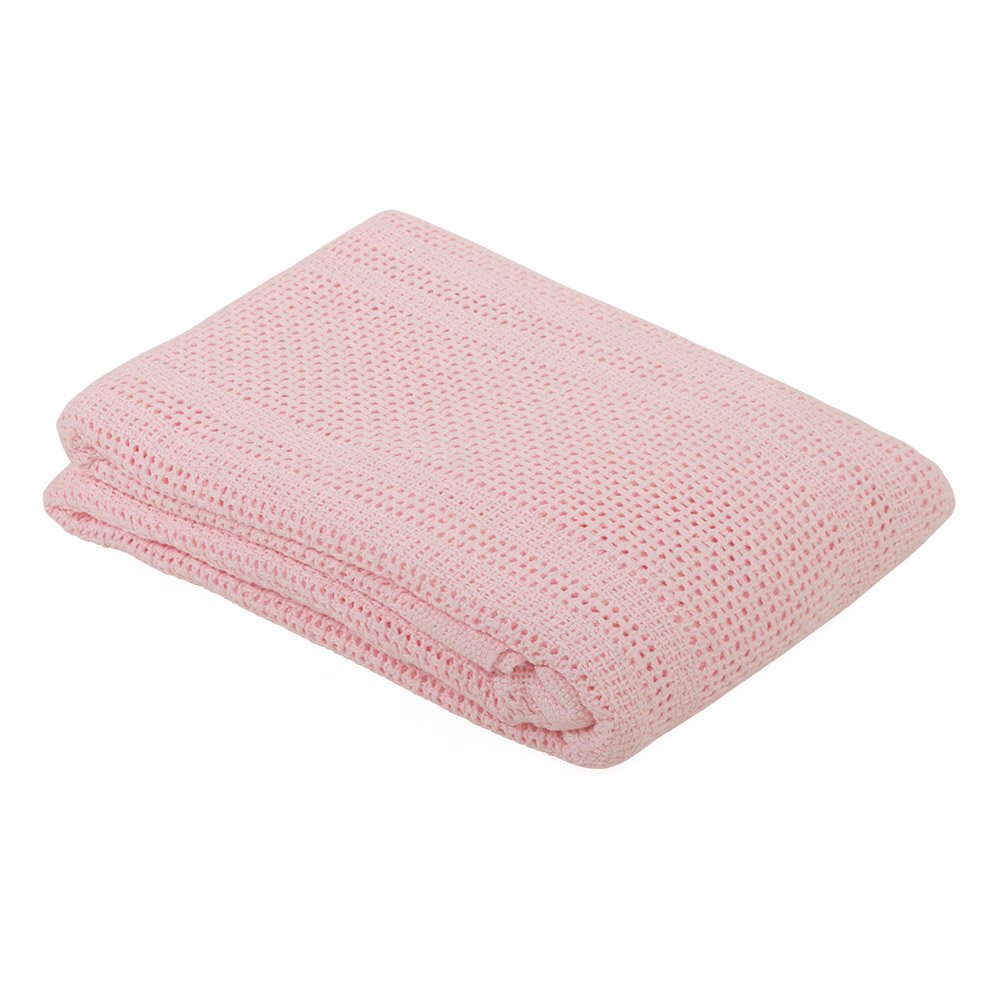 Cot Bed Cotton Cellular Blanket (Pink) - 6150PI, Baby - Image 2