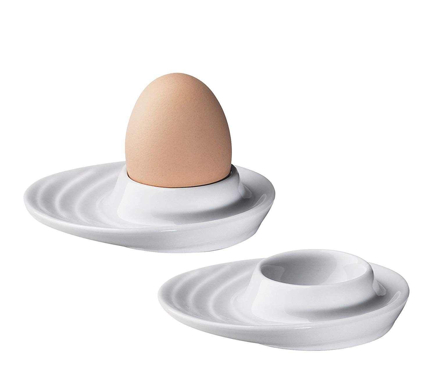 Küchenprofi Kuchenprofi 0750828202 Egg Cups, Set of 2 Made from Hard Porcelain,White,3.5-Inch by 4-Inch