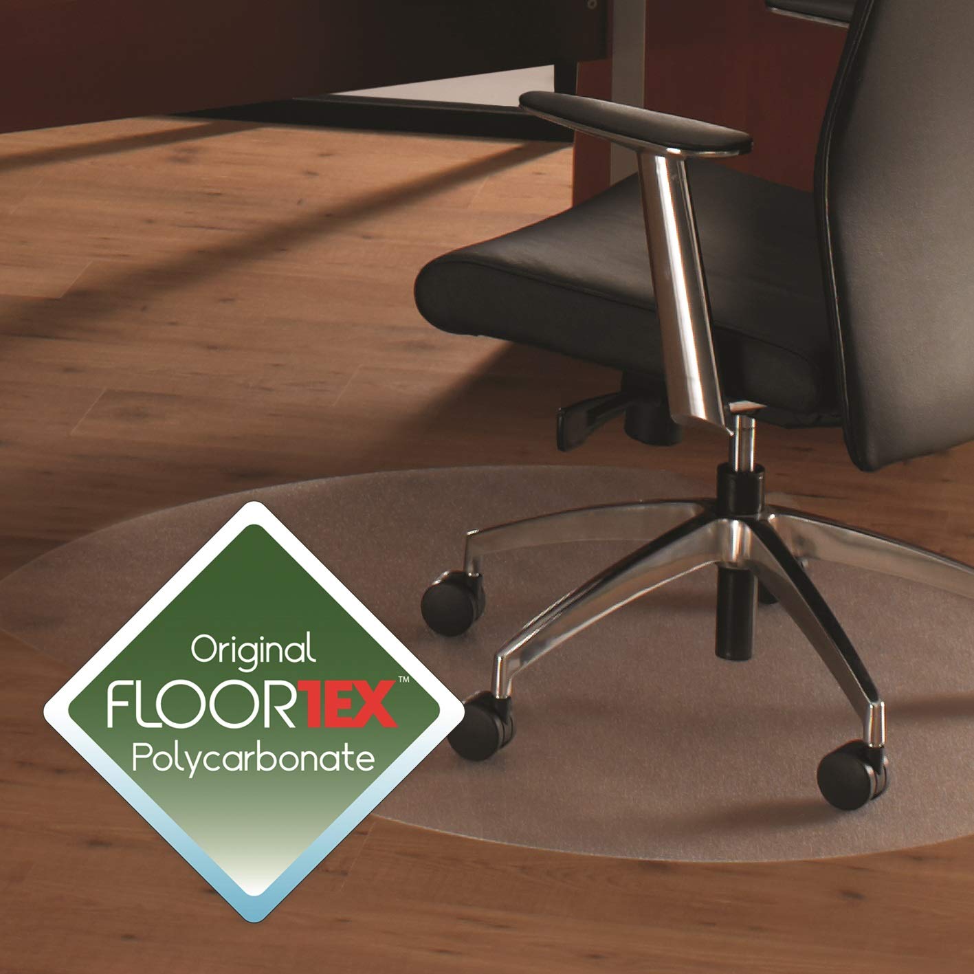 Floortex Chair Mat Contoured for Hard Floors Polycarbonate Clear, 99 x