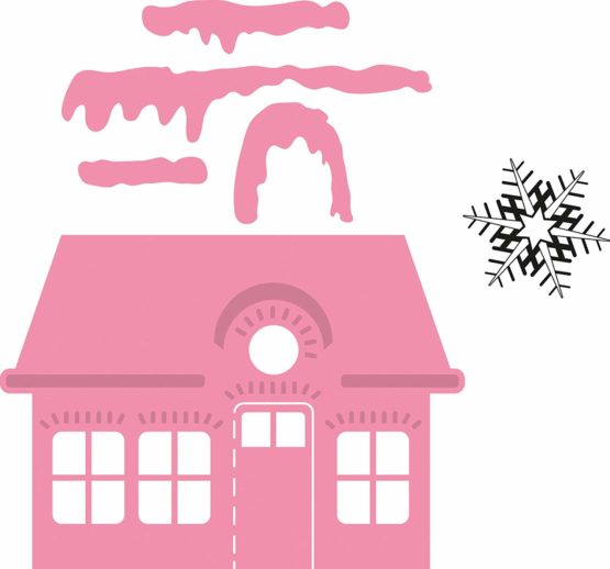 Marianne Design "Christmas Village Low" Collectable Die, Metal, Pink