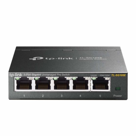 TP-Link Managed Network Switch 5-Port Gigabit, Support QoS VLAN IGMP Snooping, Network Monitoring through Web Interface, 2.82 W(TL-SG105E)