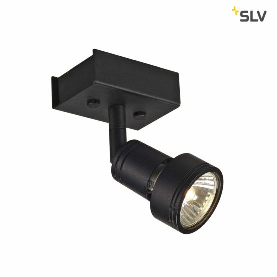 SLV Puri 1 / Internal Illumination, Surface, Wall-Mounted Light, Ceiling Spotlight / GU10 50W Black, Aluminium, 50 W