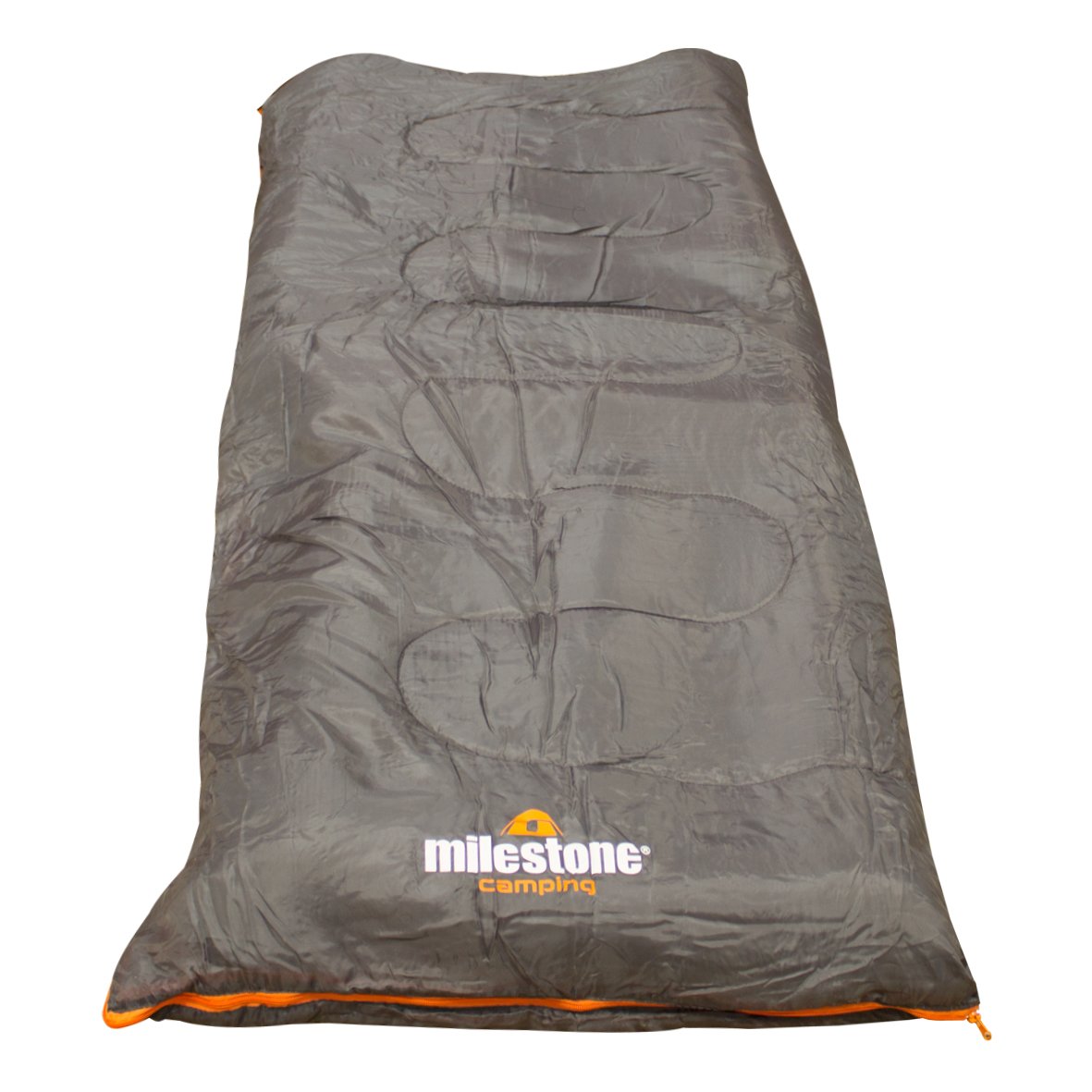 Milestone Camping Rectangular Sleeping Bag for Adults & Kids, Grey, 2 Season - Image 3