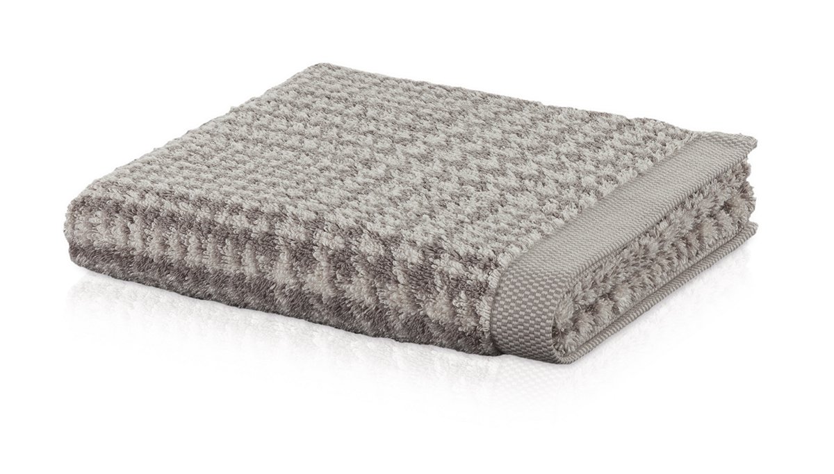 Möve Brooklyn hand towel 50 x 100 cm, 85% cotton / 10% viscose / 5% linen, nature/cashmere, Nature / Cashmere