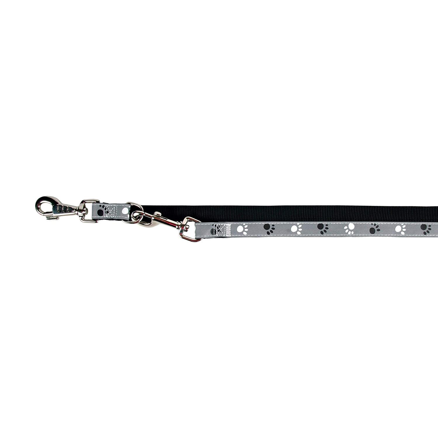 Trixie 12214 Silver Reflect V-Lead, XS-S: 2 m/ 15 mm, Black, Extra Small