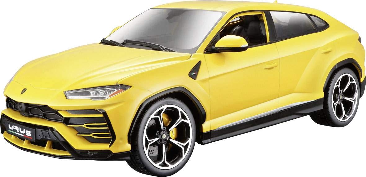 Bburago 1811042Y 1:18 Lamborghini Urus, Yellow, 25 cm