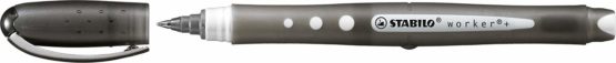 STABILO COLORFUL WORKER ROLLERBALL PENS 0.5MM BLACK (BOX OF 10) - Image 2