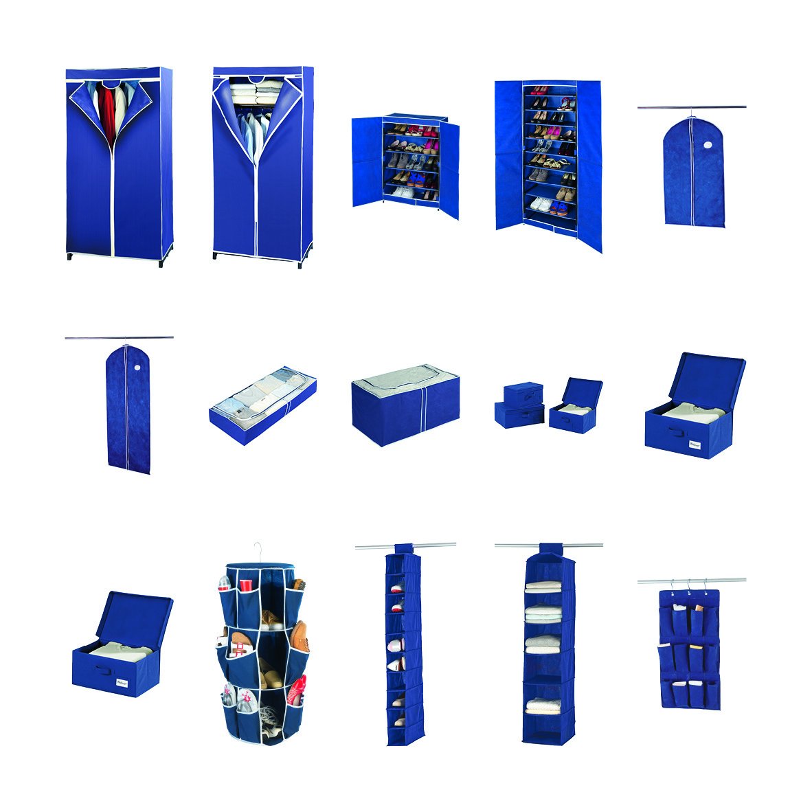 WENKO 3792640100 Suit bag Air - air permeable, Polypropylene, 60 x 150 cm, Blue, 150 x 60 cm - Image 3