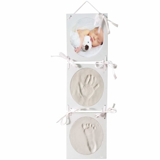 Bieco 3-Piece Frame Made of Wood as Gibsabdruckset for Photo and 2 Baby Footprints (eg Handprint and Footprint) Make for Himself, Knows Artnr 7600047 - Image 2