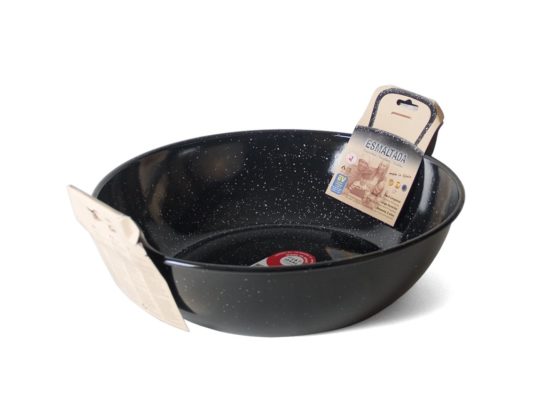 La Ideal Enamelled Steel Deep Pan, 30 cm, Black
