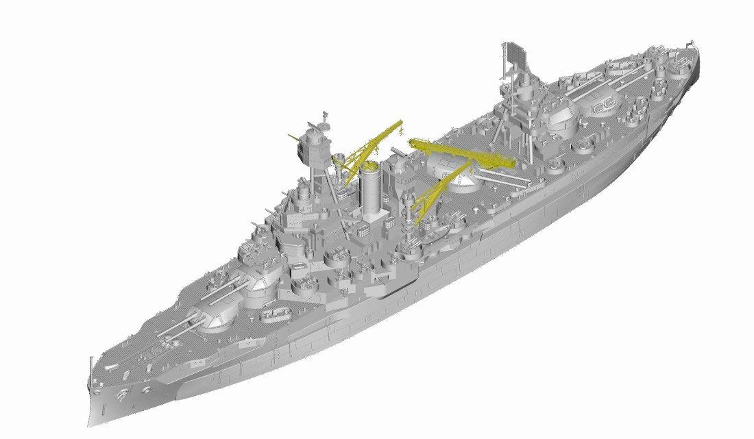 Trumpeter 1:700 - USS Texas BB-34, Various, 1/700 scale