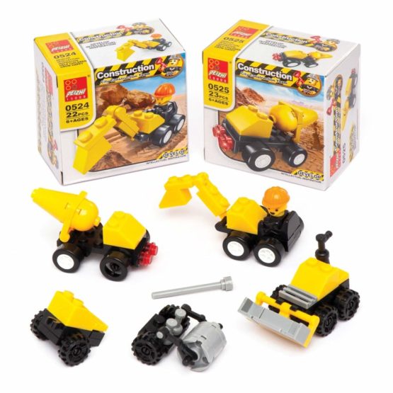 Baker Ross AR717 Construction Building Brick Kits (Pack of 4), Assorted