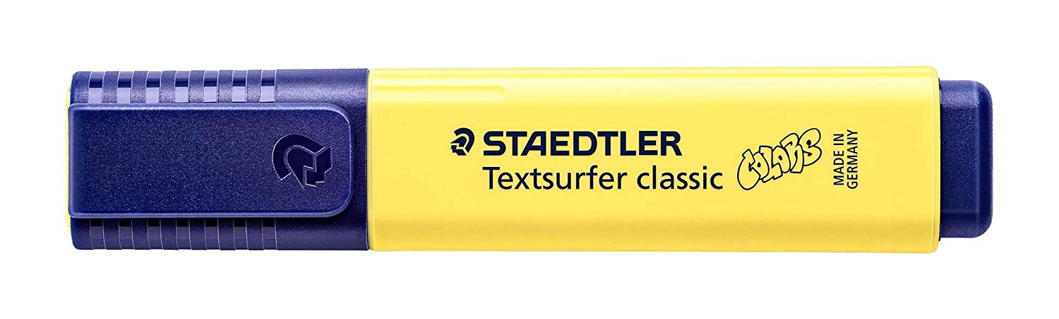 STAEDTLER 364 C-100 Textsurfer Classic Highlighter - Pastel Bright Yellow (Box of 10), 1 count (Pack of 10)