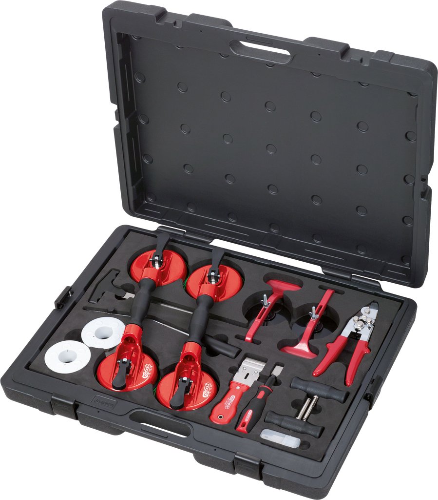 KS Tools 140.1065 Windscreen Repair Kit (12 Pieces), Clear - Image 3