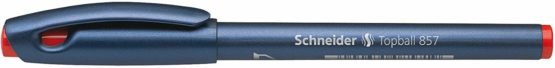 Schneider Topball 857 Ink Roller Pen with Solid Metal Tip 0.6 mm Red Pack of 10 - Image 2
