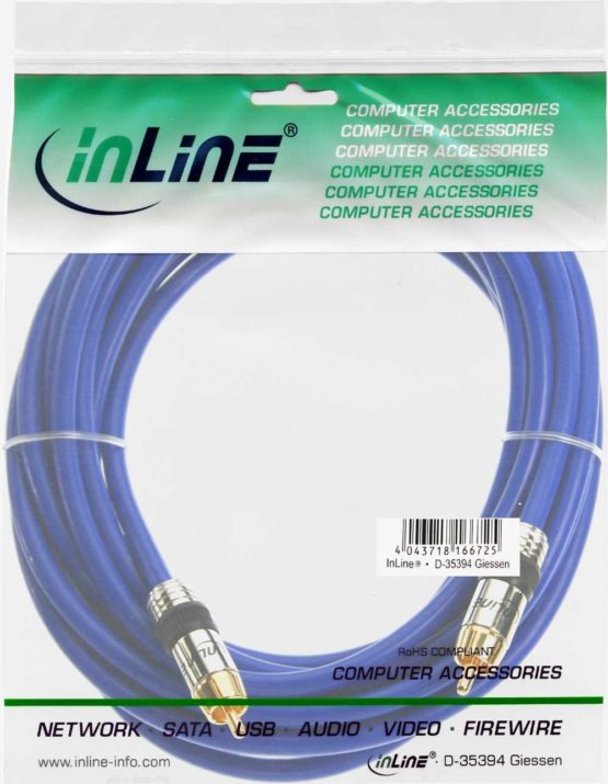 InLine 89450P Premium Audio Cable RCA Male to RCA Male 0.5 m 1 Stck - Image 2