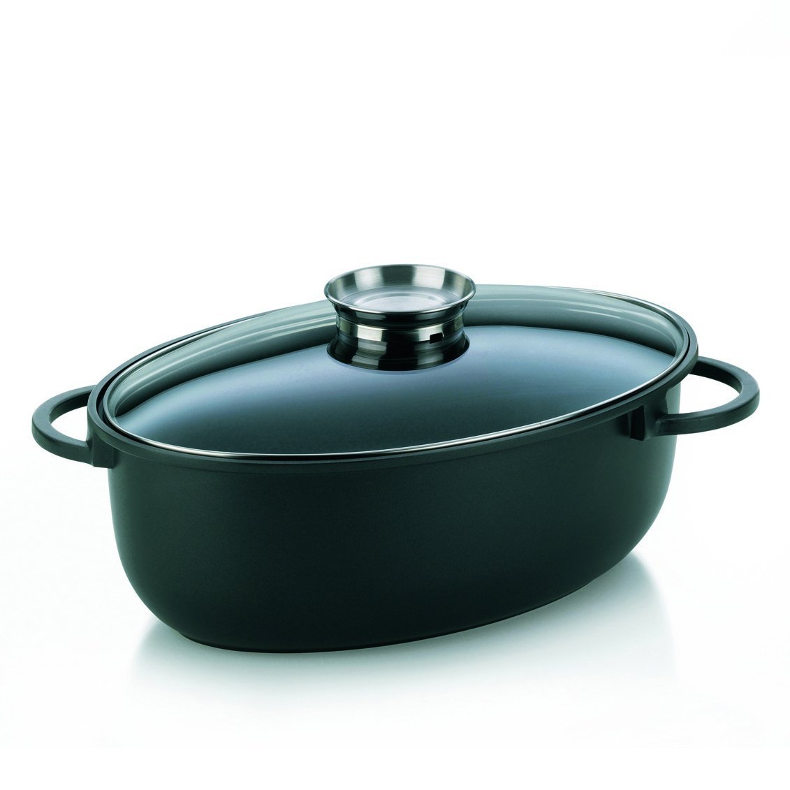 kela Roaster 8 Litre, Induction Roaster Oval KERROS, lid with Aroma knob, cast Aluminium Coated, Casserole Suitable for Oven use