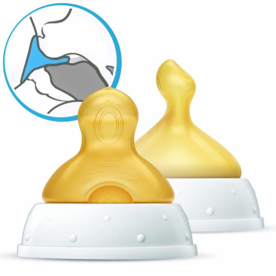 Nuk First Choice+ Silicone Teat 6 - 18 Months Fori Misura L Beige - Image 3
