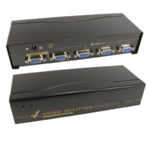 CDL Micro 4 Port Way SVGA VGA Splitter Box Boosts Signal too - BLACK
