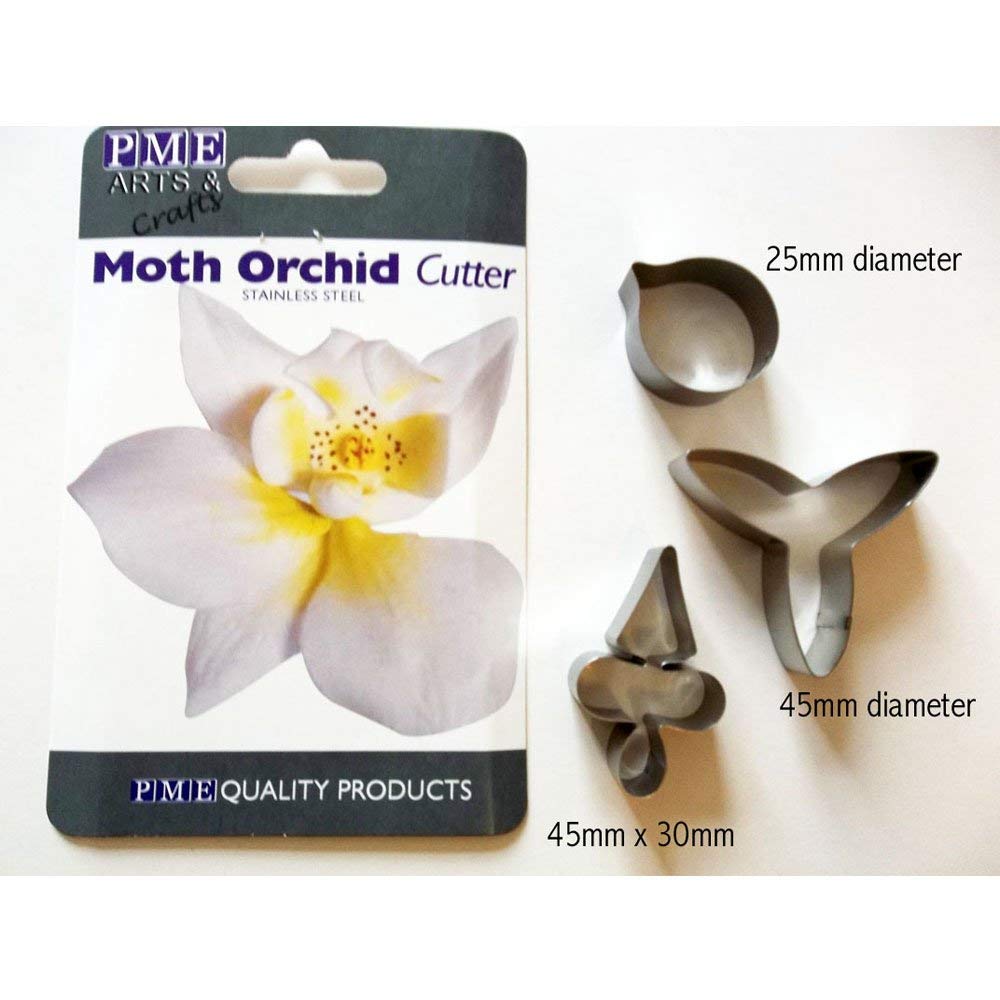 PME MO223 Stainless Steel Moth Orchid Petal Cutters, Set of 3 , Silver , 2 x 9 x 14.1 cm - Image 3