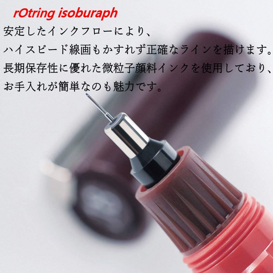 rOtring Isograph Technical Drawing Pen, Burgundy red - Image 2