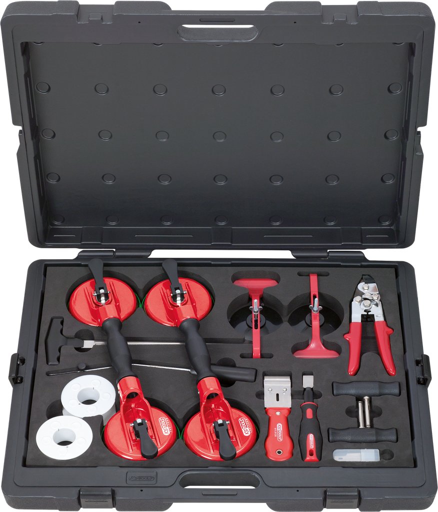 KS Tools 140.1065 Windscreen Repair Kit (12 Pieces), Clear