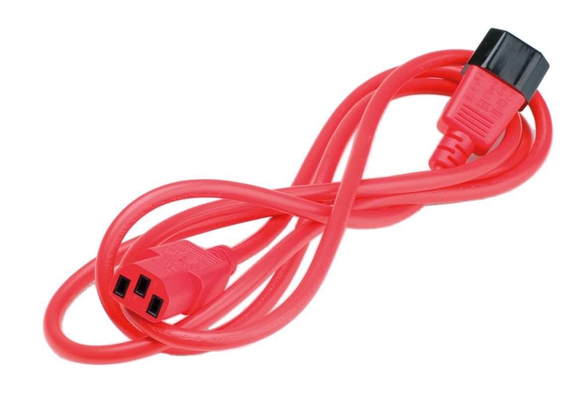 ROLINE power cable with IEC connector IEC320 C14 connector / C 13 connector Red 1,8 m, 1.8 m - Image 3