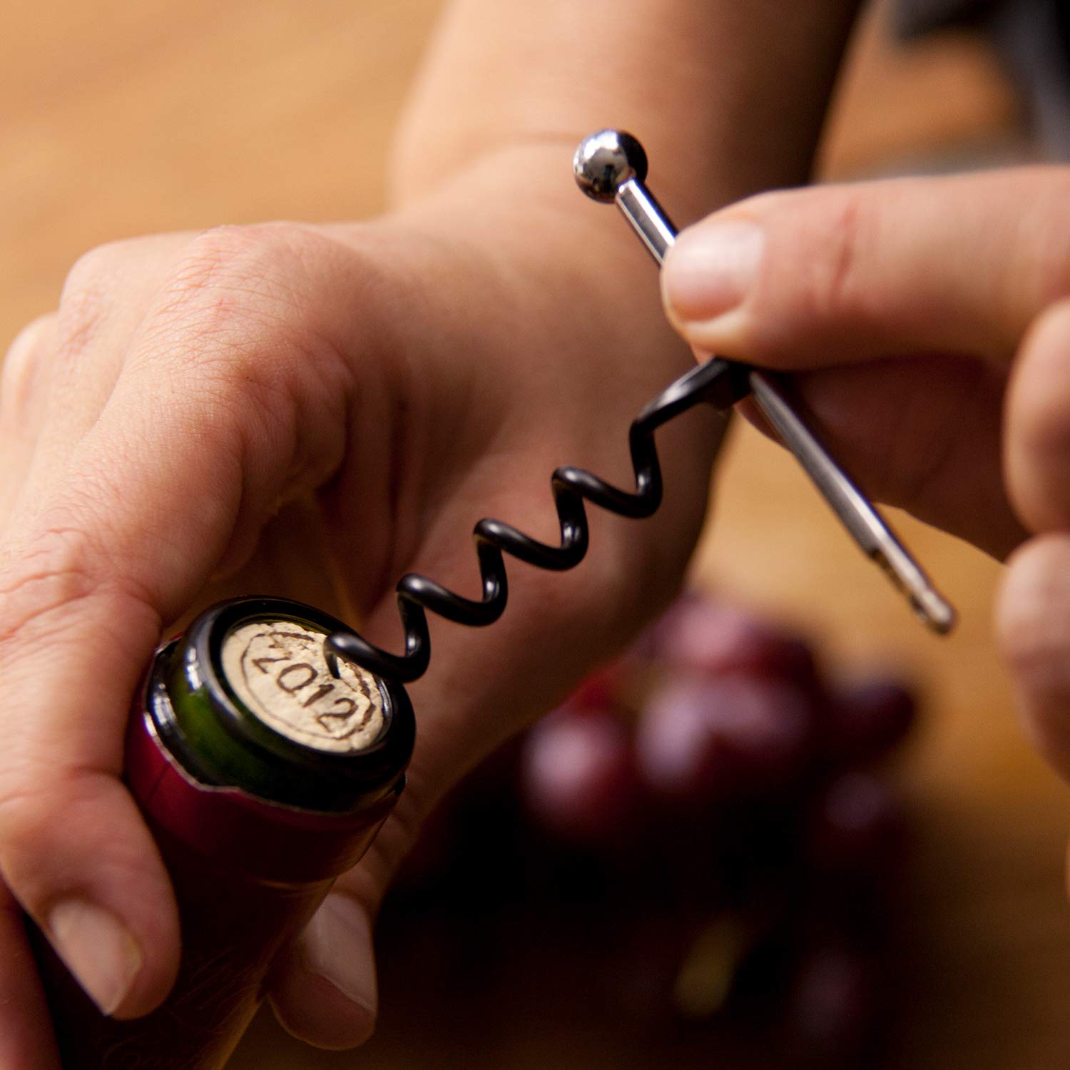 TRUE Twistick Pocket Keyring Wine Bottle Opener, Stainless Steel 4MM Cork Screw Bar & Teflon Coated Corkscrew Helix - Image 3