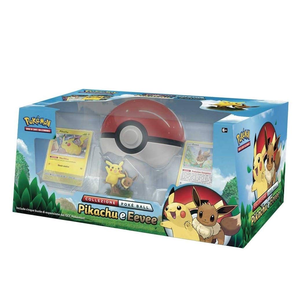 pikachu & eevee pokeball collection box