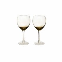 Denby 0.475 Litre Glass Halo/ Praline Wine Glass, Pack of 2, Red