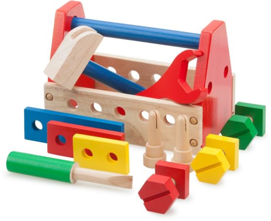 New Classic Toys Wooden Tool Kit Educational Toys and Color Perception Toy for Preschool Age Toddlers Boys Girls