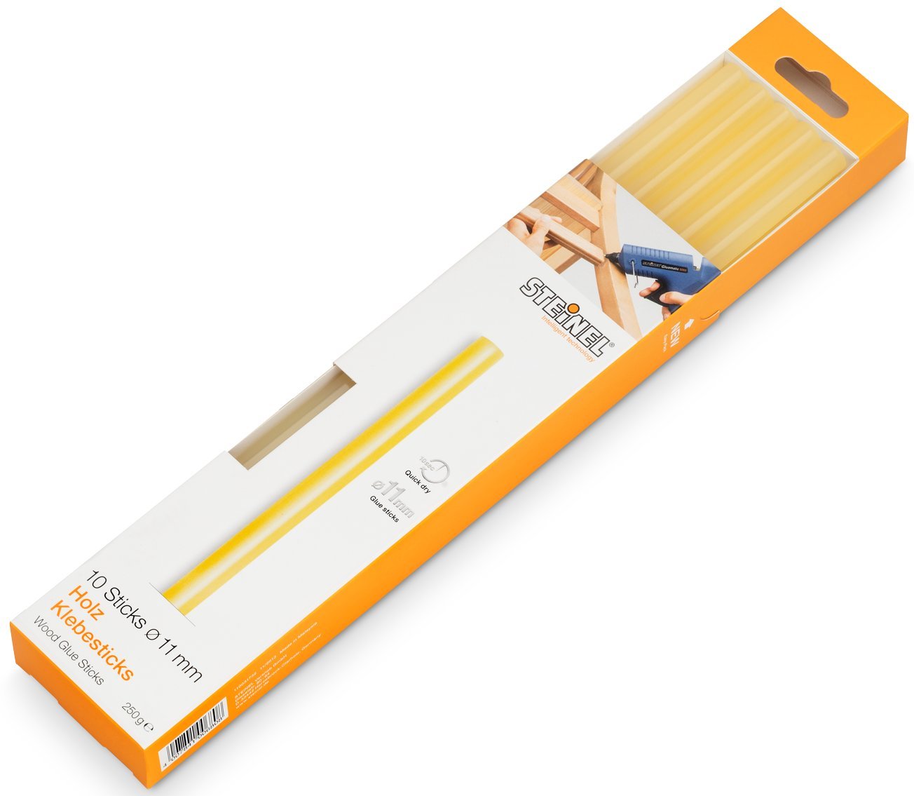 Steinel Glue Sticks for Bonding Wood Wooden, 11 mm Diameter, 250 g, Pack of 10, 25 x 1.1 x 1.1 cm