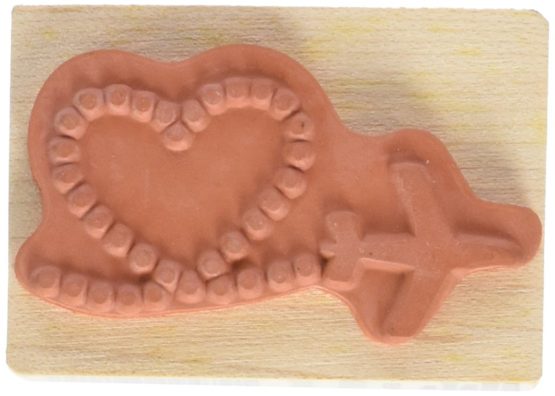 Artemio Wooden Stamp D Plane and Heart - Image 2