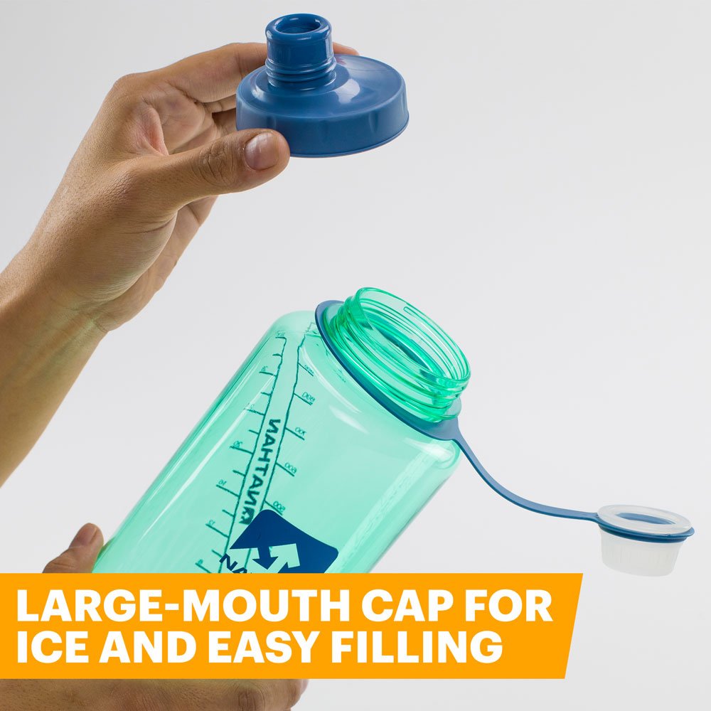 Nathan Big Shot Unisex Outdoor Narrow Mouth Water Bottle available in Grey - 1 Litre, 1000 ml - Image 3