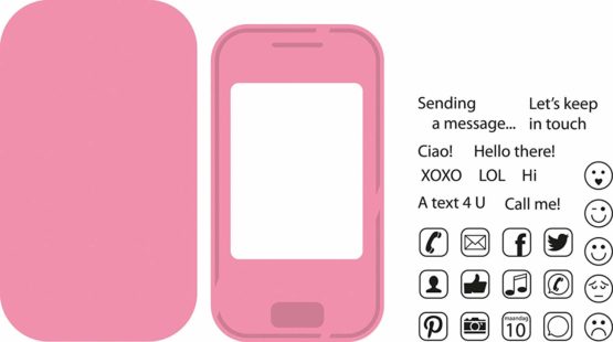 Marianne Design Fustella Collectables Smartphone, Metal, Pink, 5.8 x 10 x 0.4 cm