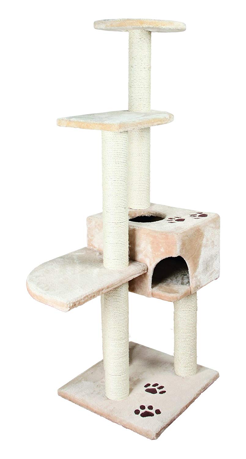 Trixie Alicante Scratching Post Height 142cm Cat Scratching Tree, 43861, 46 cm x 46 cm x 142 cm