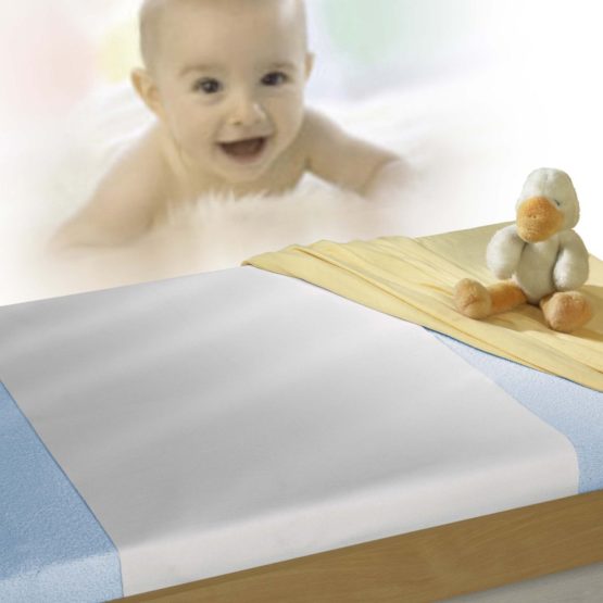 SETEX Molleton Mattress Protector – 100% Cotton, White, White, 90 x 100 cm Querauflage - Image 2