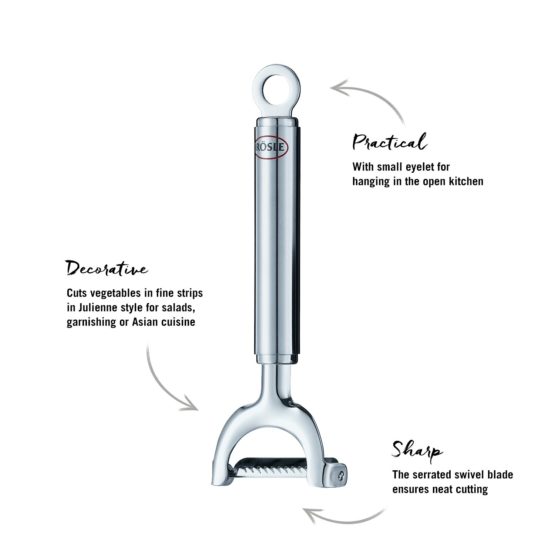 Rösle 12727 Stainless Steel Julienne Peeler, 6.7-inch - Image 2