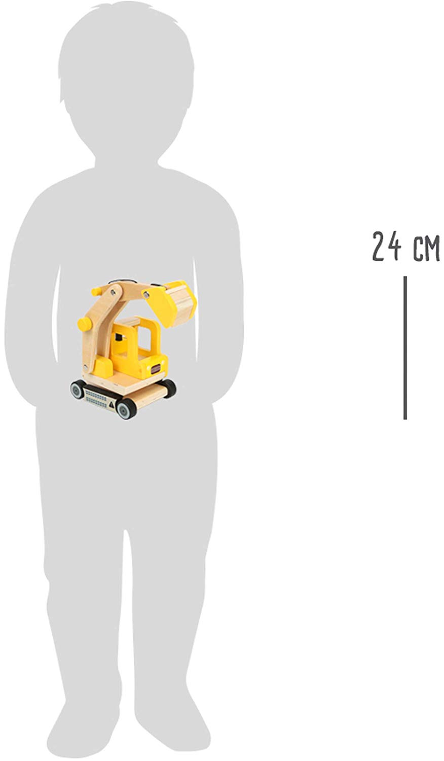 Small Foot Wooden Shovel Excavator, Toy Car with Movable Excavator Arm, 360 Degree Rotation, for Children from 3 Years, 12010 - Image 4