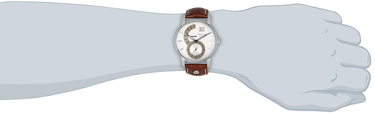 Bruno Söhnle Men's Quartz Watch Pesaro I 17-13073-283 with Leather Strap, Beige/Brown - Image 3