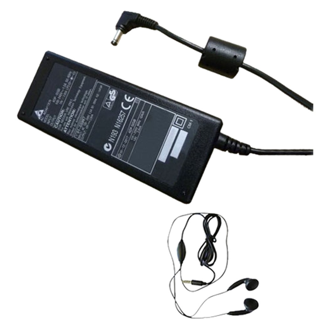 Amsahr 19 V 264 A 50 W Replacement Ac Power Adapter With Stereo Earphone For Delta Adp 50hh Rev 8489