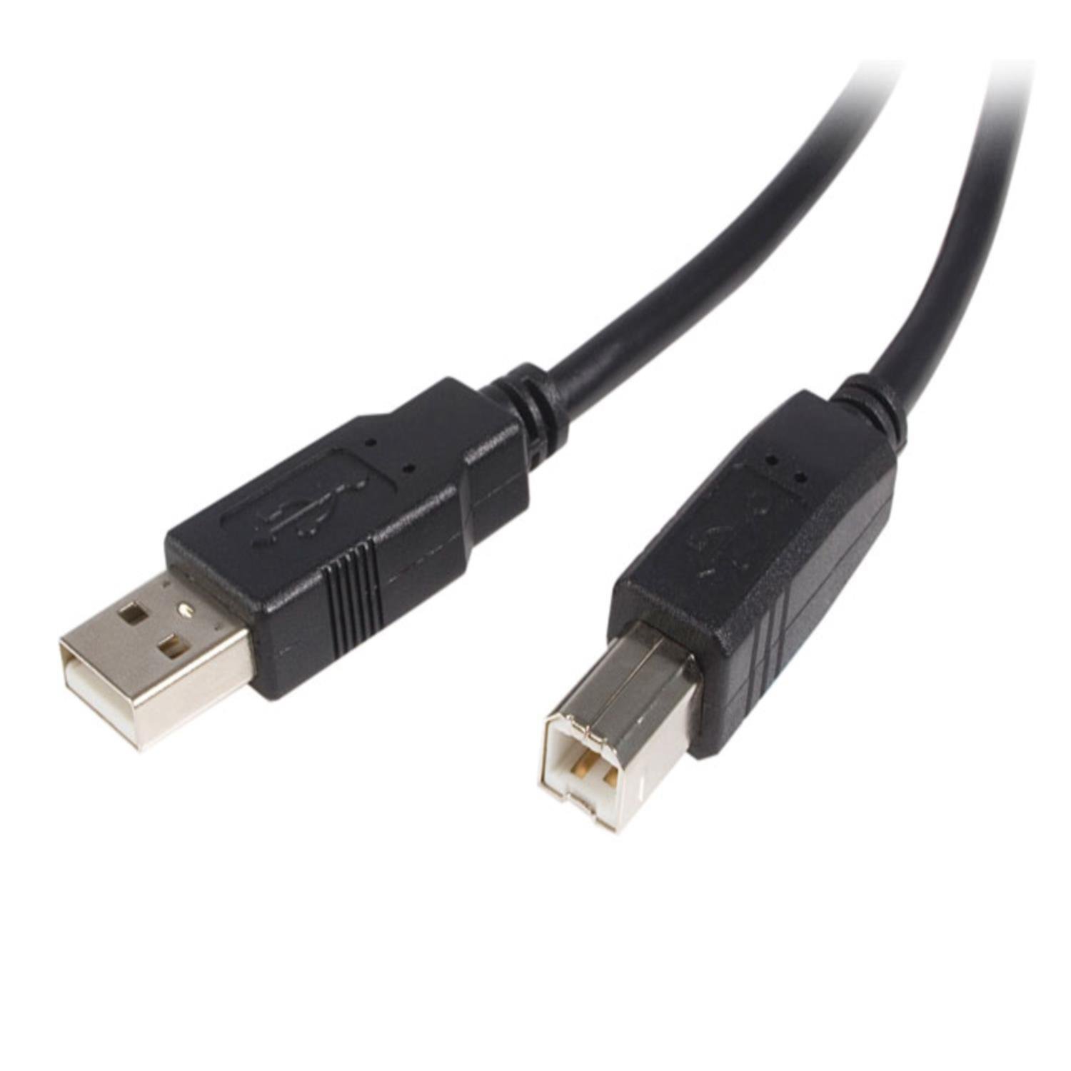 StarTech.com 5m USB 2.0 A to B Cable - M/M - 5 Meter USB Printer Cable Cord (USB2HAB5M),black, 5 Meters