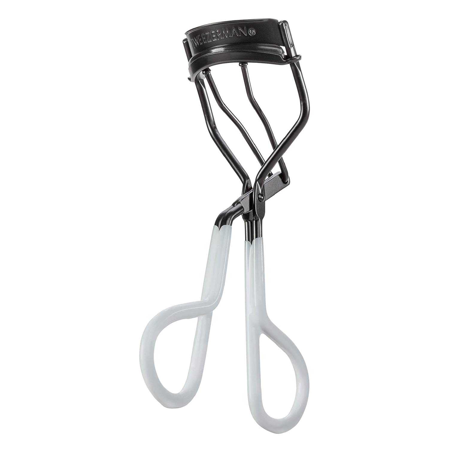 Tweezerman Onyx Great Grip Eyelash Curler for Long Lasting Lifted Lashes Thick, Rounded Hypoallergenic Silicone Pads