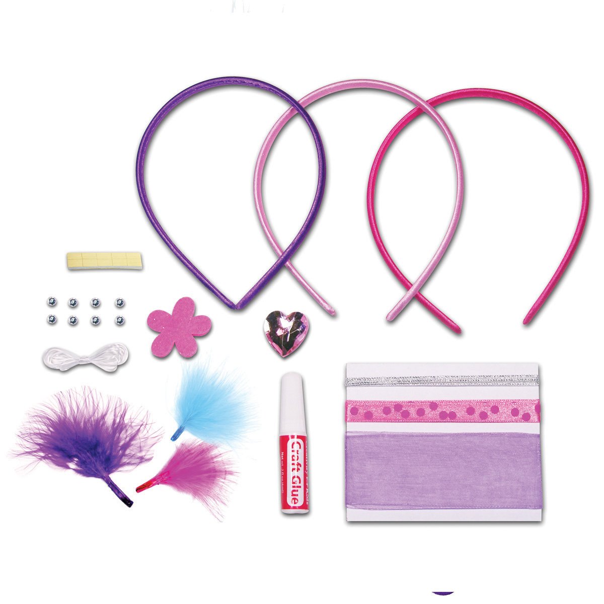 Creativity for Kids Fashion Headbands Mini Craft Kit - Makes 3 DIY Hair Accessories Girls (New Packaging) - Image 2