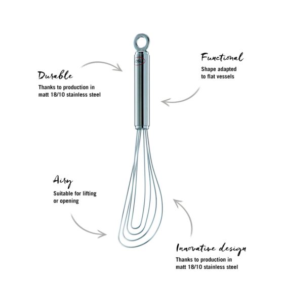 Rosle 22 cm Stainless Steel Flat Whisk - Image 2
