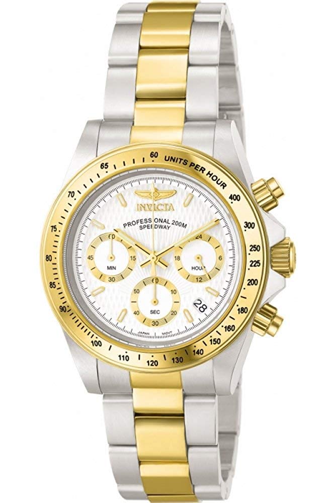 Invicta Speedway 9212 Men's Watch - Waterproof - Analogue - Quartz Movement - stainless steel with white dial - 39mm