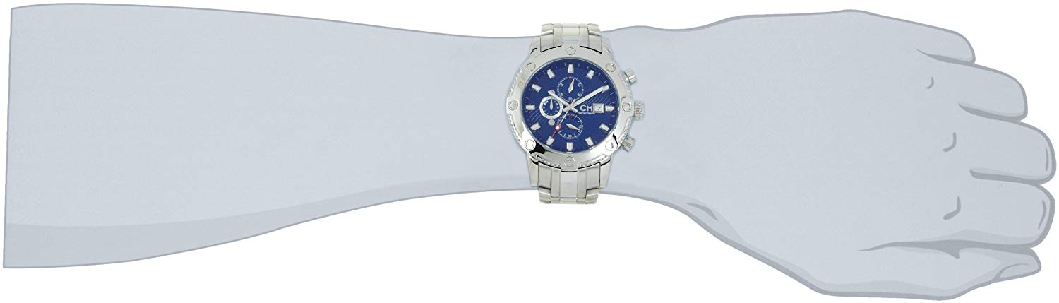 Carlo Monti Men's Chronograph Quartz Watch CM100-131, Grey/Silver - Image 2